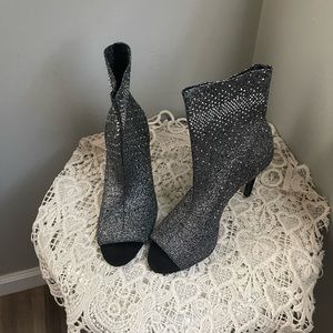 INC Silver Sparkly Boots